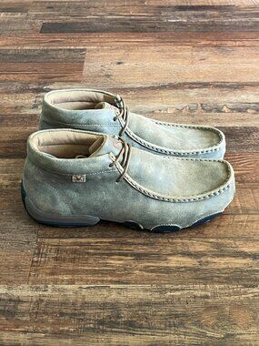 Twisted X Mens Chukka Driving Moc Ankle Boot Brown Leather MDM0003 Size 10.5 M